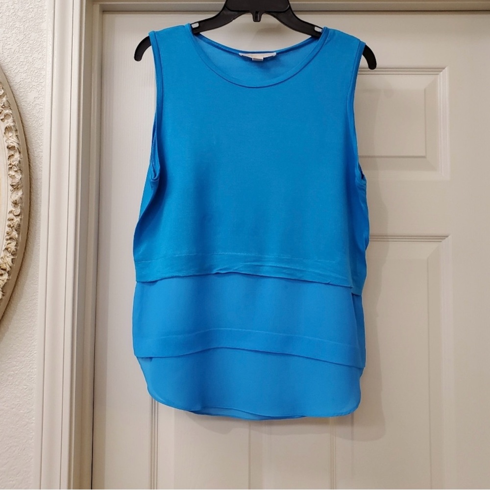 Michael Kors Vibrant Blue Layered Muscle Tee
